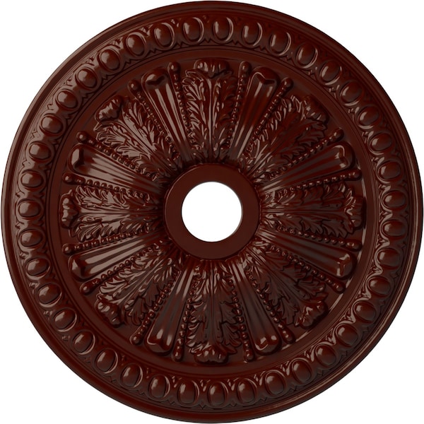 Ekena Millwork Tomango Egg & Dart Medallion (Canopies up to 6 3/4"), 27 7/8"OD x 3 7/8"ID x 2 1/2"P, Mahogany CM27TOBMF - main